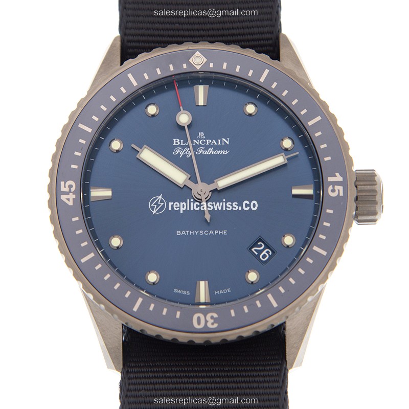 Luxurious Blancpain 5000-0240-NAOA Replica with Blue Dial Automatic Movement Watch