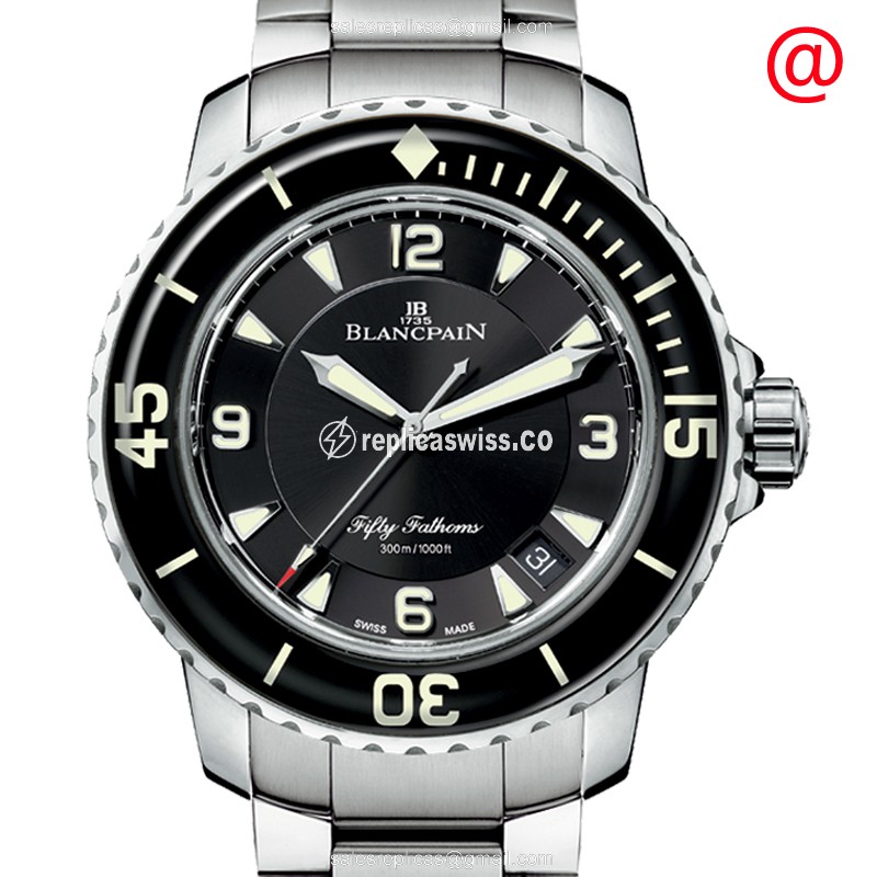 Luxurious Blancpain 5015-1130-71S Fifty Fathoms Replica | Automatic Movement | Black Dial