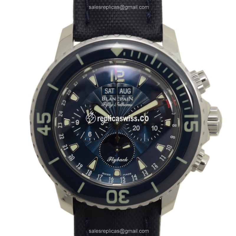 Luxurious Blancpain 5066F-1140-52A Replica Watch | Automatic Movement, Blue Steel Case