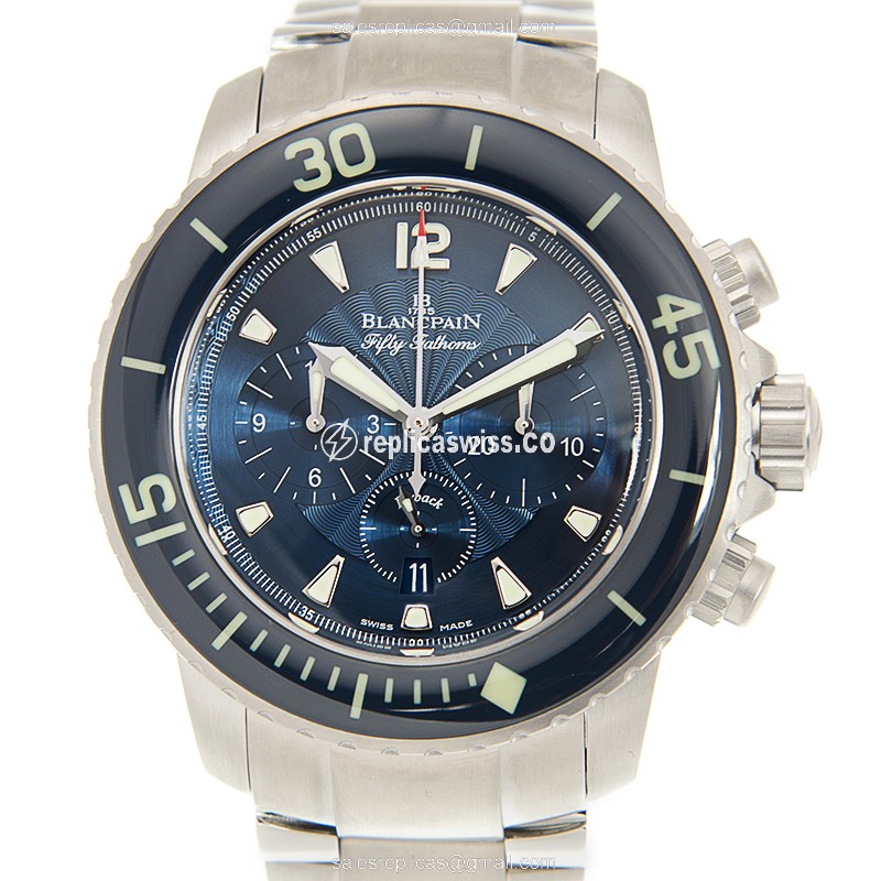 Luxurious Blancpain 5085FB-1140-71B Replica Watch with Blue Dial Automatic Movement