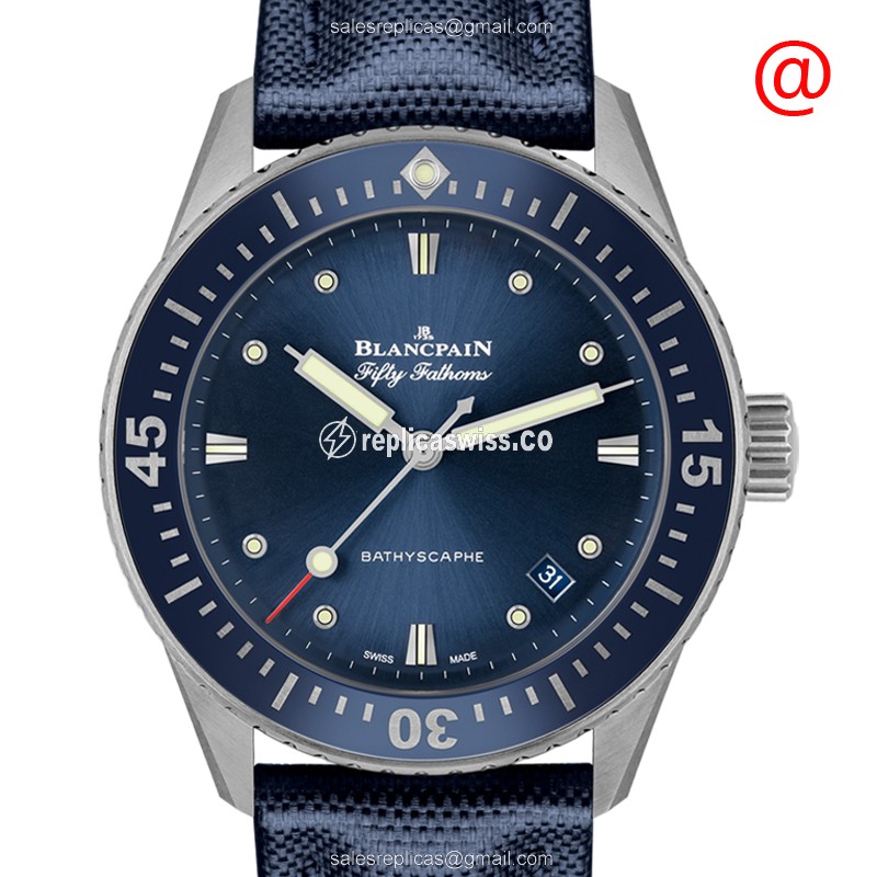 Luxurious Blancpain 5100-1140-52A Replica with Automatic Movement Blue Sapphire Crystal Watch