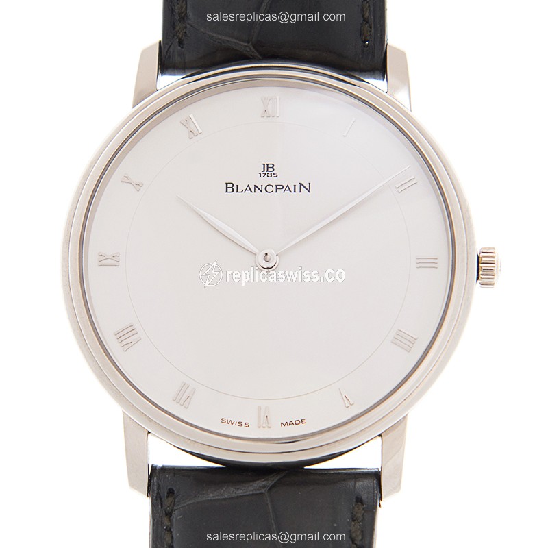 Luxurious Blancpain Classic 4053-1542-55A Replica, Automatic Movement, 18kt Beige Dial & Black