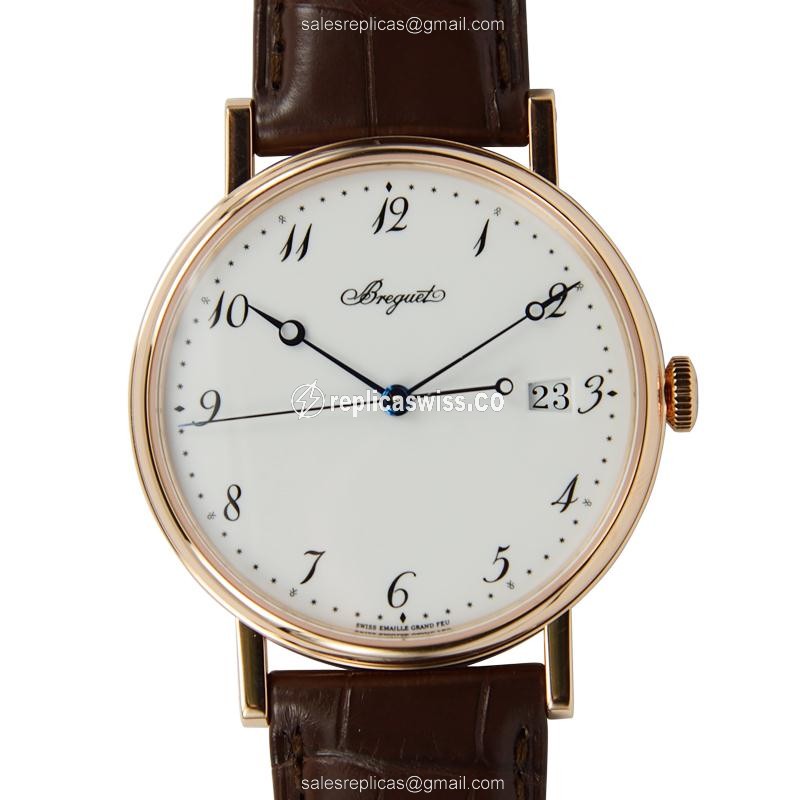 Luxurious Breguet 5177 Classic Replica with Automatic Movement & White Dial Watch