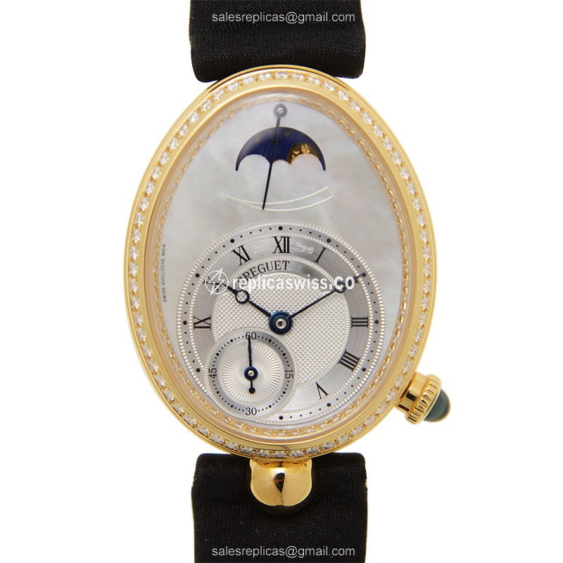 Luxurious Breguet 8908BA/52/864/D00D Replica in White Dial, Automatic & 18kt Gold Strap Watch