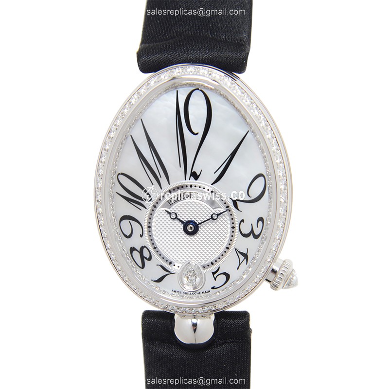 Luxurious Breguet Reine De Naples Replica with Automatic Movement & 18kt White Gold Bezel Watch