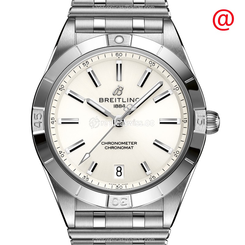 Luxurious Breitling A10380101A3A1 Chronomat B01 Replica in White Dial & Stainless Steel Case Watch