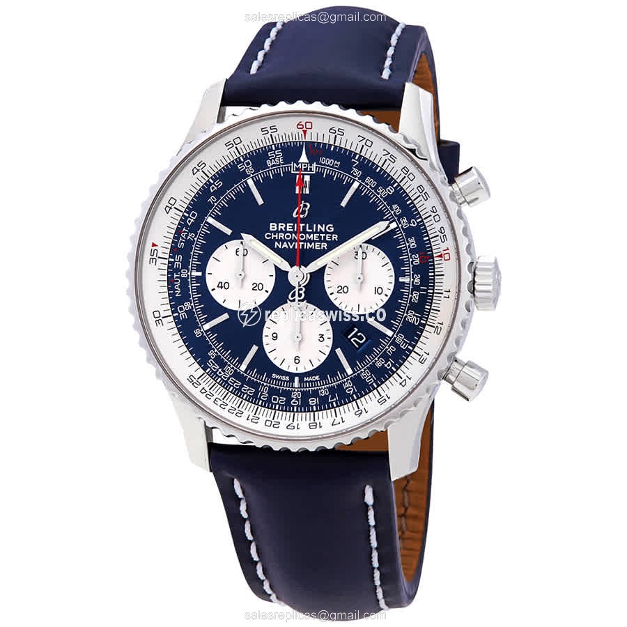 Luxurious Breitling Navitimer 1 Replica in Blue Dial & Stainless Steel Case, Automatic Movement