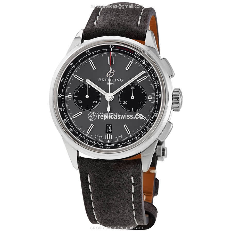 Luxurious Breitling Premier AB0118221B1X1 Replica in Black Dial Steel Case Watch
