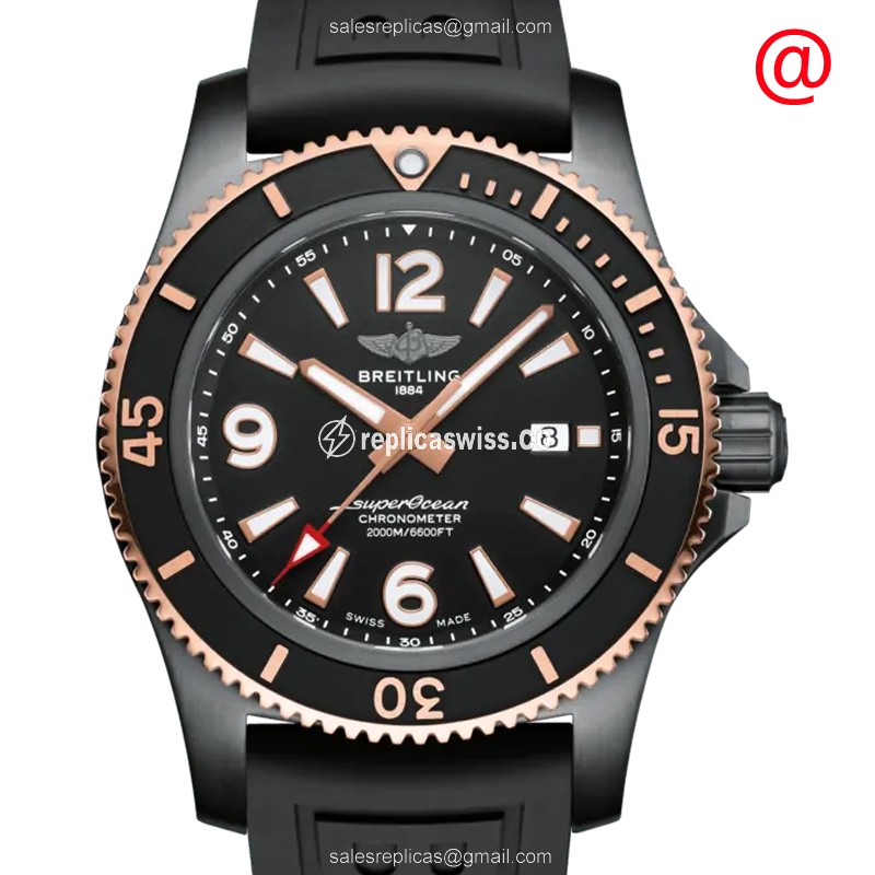 Luxurious Breitling U17368221B1S1 SuperOcean Replica, Automatic Movement & Black Dial, Exquisite