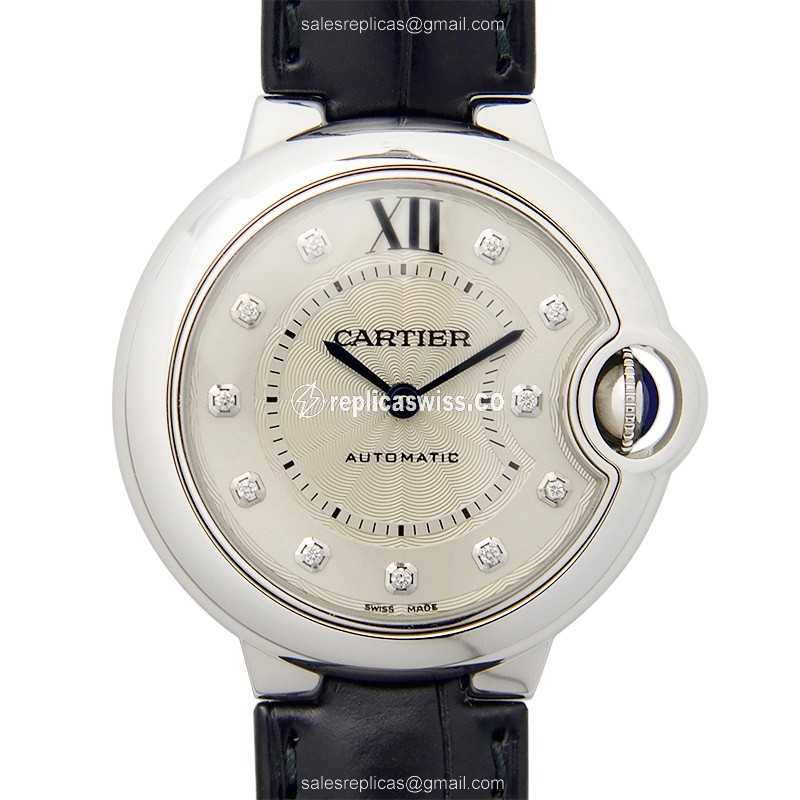 Luxurious Cartier Ballon Bleu Replica in Stainless Steel, Automatic Movement & Silver Dial Watch