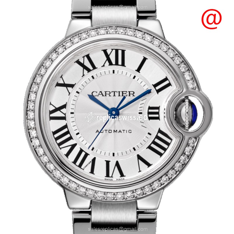 Luxurious Cartier Ballon Bleu W4BB0023 Replica in Stainless Steel, Automatic Movement & Silver Dial