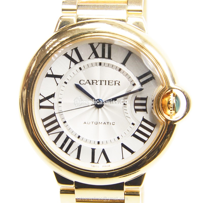 Luxurious Cartier Ballon Bleu W69003Z2 Replica in 18kt Gold, Automatic Movement & White Dial Watch