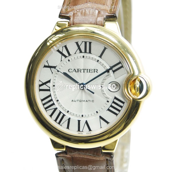Luxurious Cartier Ballon Bleu W6900551 Replica in 18kt Gold, Automatic Movement & White Dial Watch