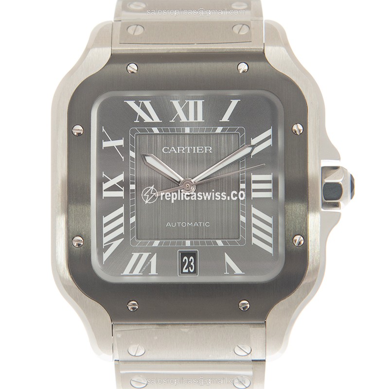 Luxurious Cartier Santos WSSA0037 Replica with Automatic Movement Sleek Gray Dial Watch
