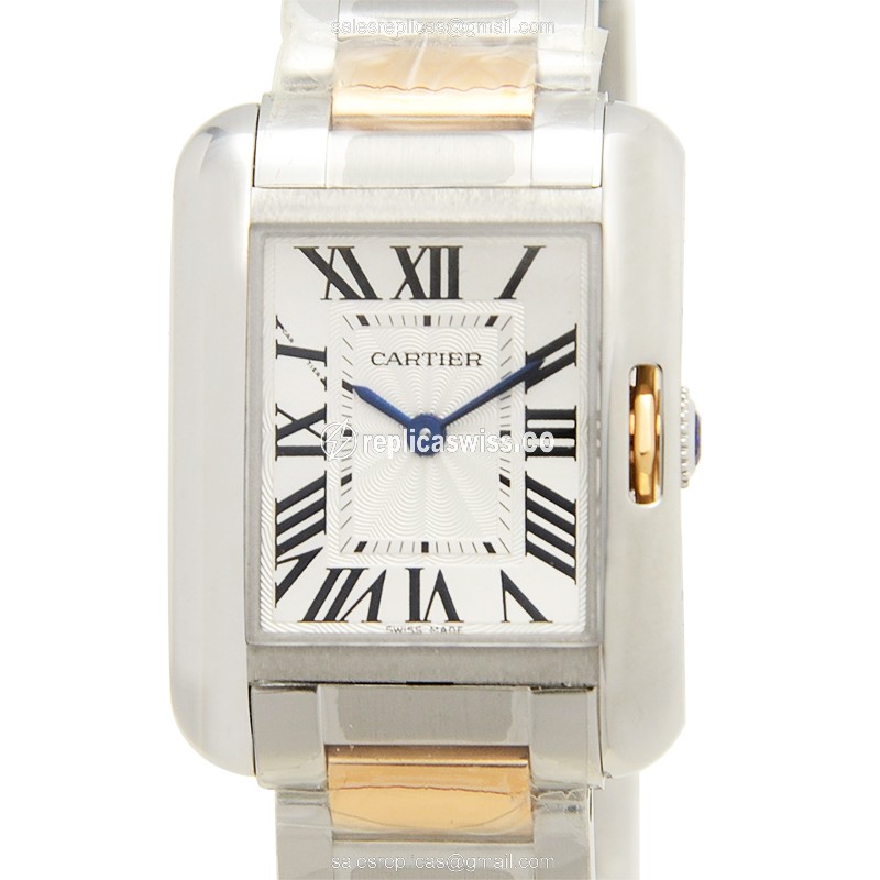 Luxurious Cartier Tank W5310019 Replica, Automatic Movement, Stainless Steel Case & White Dial Watch