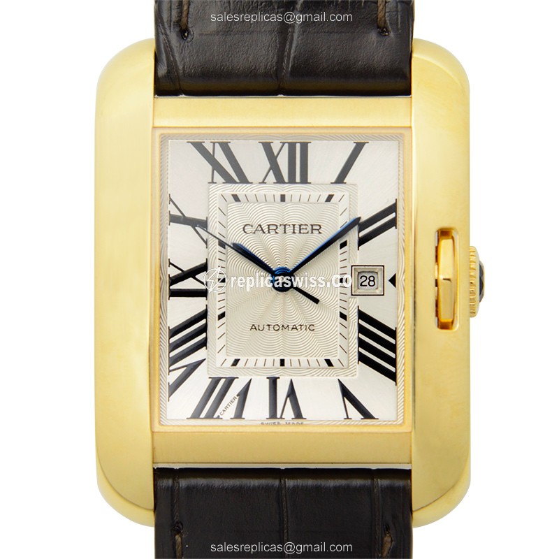 Luxurious Cartier W5310030 Tank Replica in 18kt Gold & Steel, Automatic Movement & Silver Dial Watch