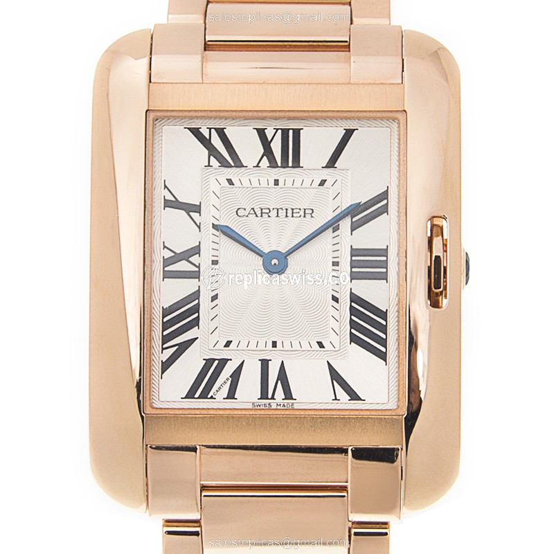 Luxurious Cartier W5310041 Tank Replica in 18kt White Gold, Precision Quartz Movement Watch
