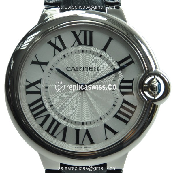 Luxurious Cartier W6920055 Ballon Bleu Replica in 18kt Gold, Manual Wind, White Dial & Alligator