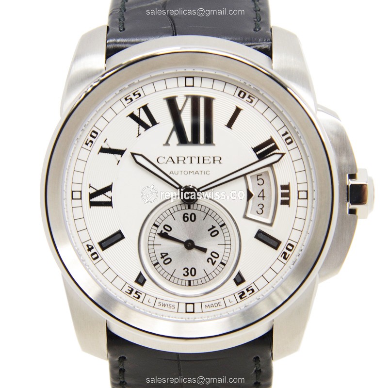 Luxurious Cartier W7100037 Replica in Stainless Steel, Automatic Movement & White Dial Watch