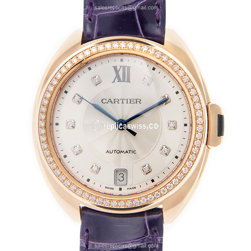 Luxurious Cartier WJCL0039 Cle De Cartier Replica, Automatic Movement, 18kt Rose Gold Case Watch
