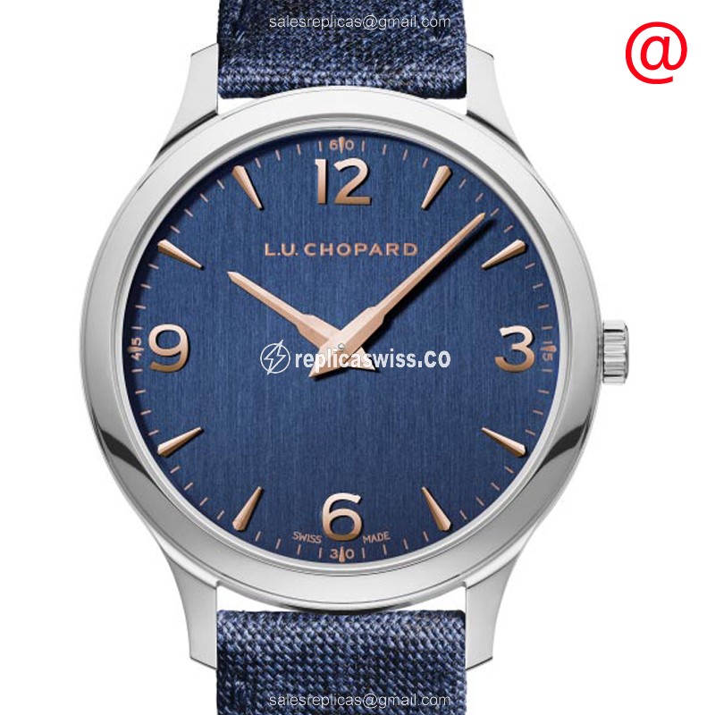 Luxurious Chopard L.U.C 168592-3002 Replica Watch, Automatic Movement, Stainless Steel Case & Blue