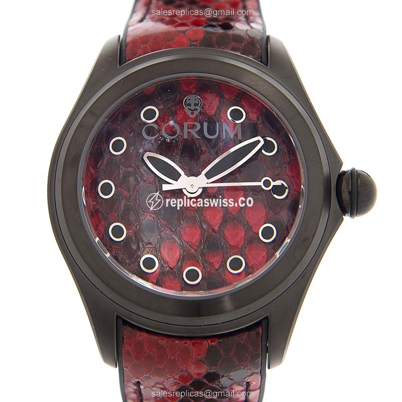 Luxurious Corum PR01 Bubble Replica with Red Dial & Leather Strap, Automatic Movement Watch