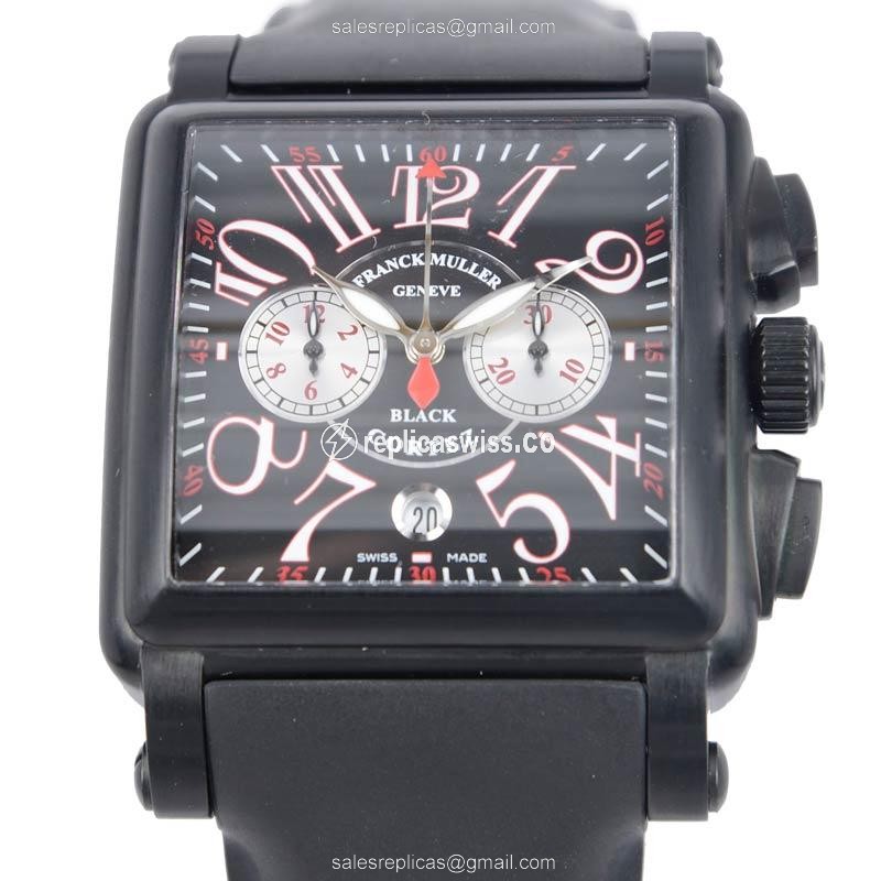Luxurious Franck Muller 10000 H CC NR Black Conquistador Replica, Automatic Movement & Stainless