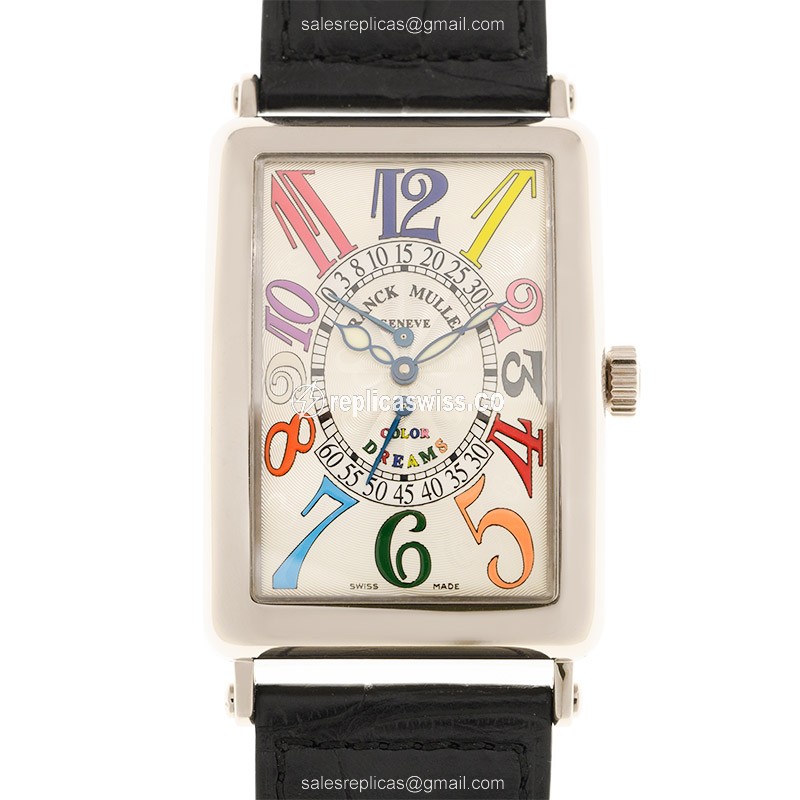 Luxurious Franck Muller 1100 DS R COL Silver Dial Replica, Automatic Movement & 18kt Gold Case Watch