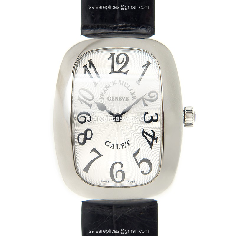 Luxurious Franck Muller 3002 M QZ V GALET Replica in Stainless Steel & Silver Dial, Automatic