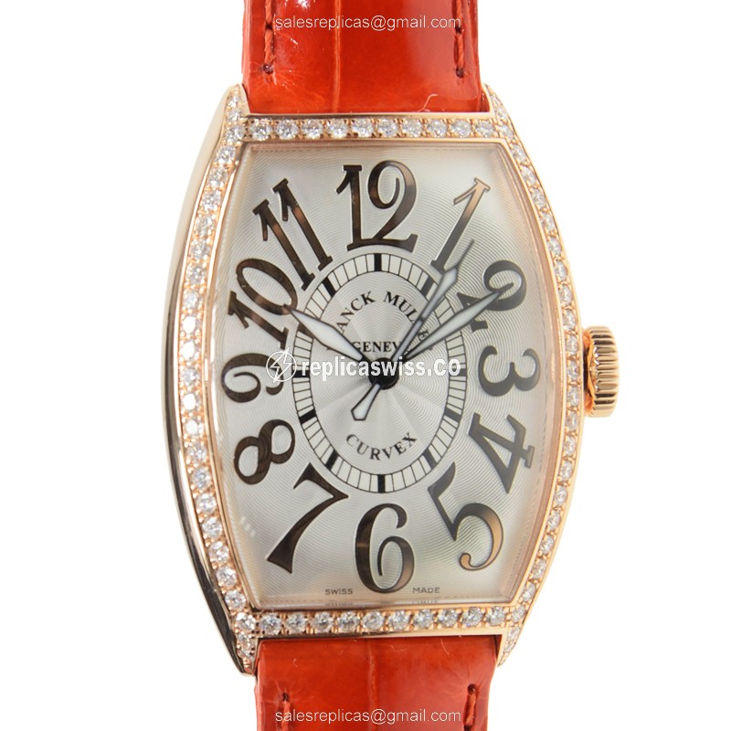 Luxurious Franck Muller 5850 SC Cintree Curvex Replica in 18kt Rose Gold, Automatic Movement &