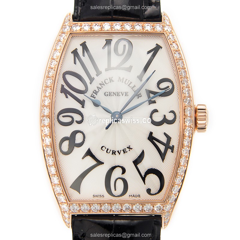 Luxurious Franck Muller 5851 M SC D 1R Curvex Replica with Automatic Movement 18kt Rose Gold