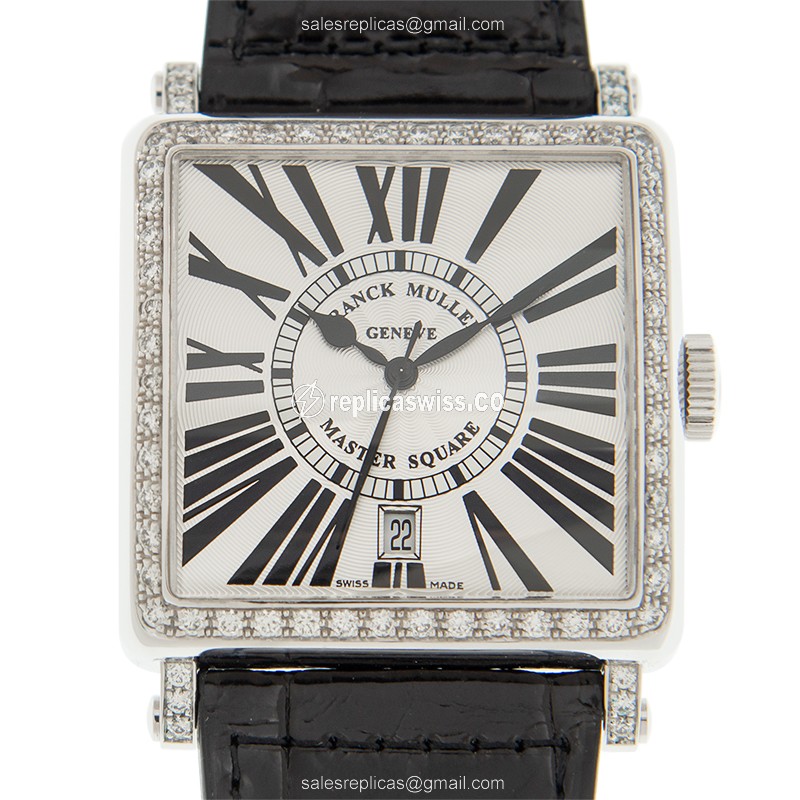 Luxurious Franck Muller 6000 H SC DT R D 1R Replica with White Diamond Dial & Automatic Movement