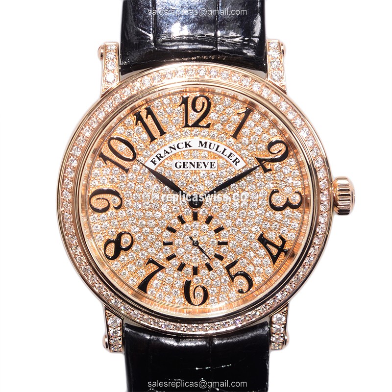 Luxurious Franck Muller 7421 B S6 Liberty Replica in 18kt Rose Gold, Automatic Movement, and