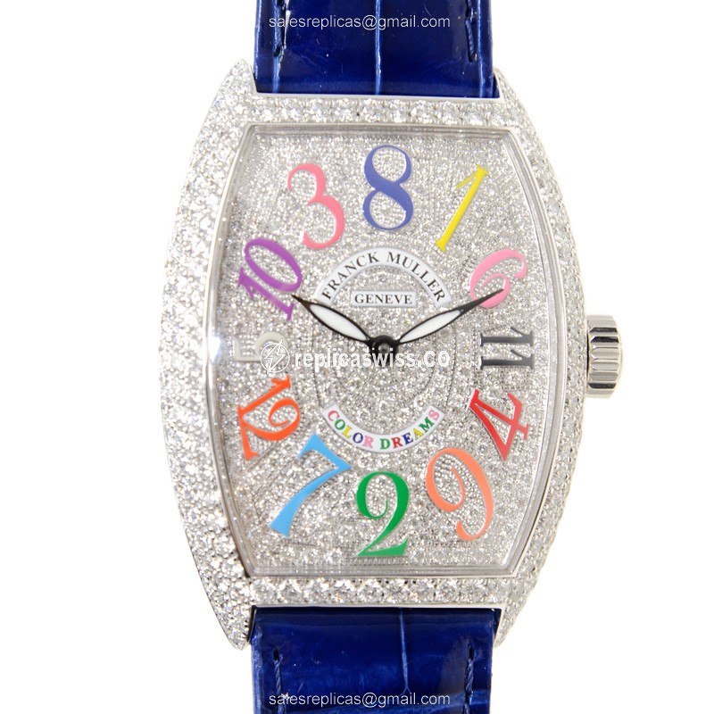 Luxurious Franck Muller 7851 CH COL DRM D CD Replica Watch with Automatic Movement Silver Dial