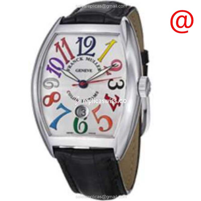 Luxurious Franck Muller 7851 SC DT COL Automatic Watch in White Dial Stainless Steel Case