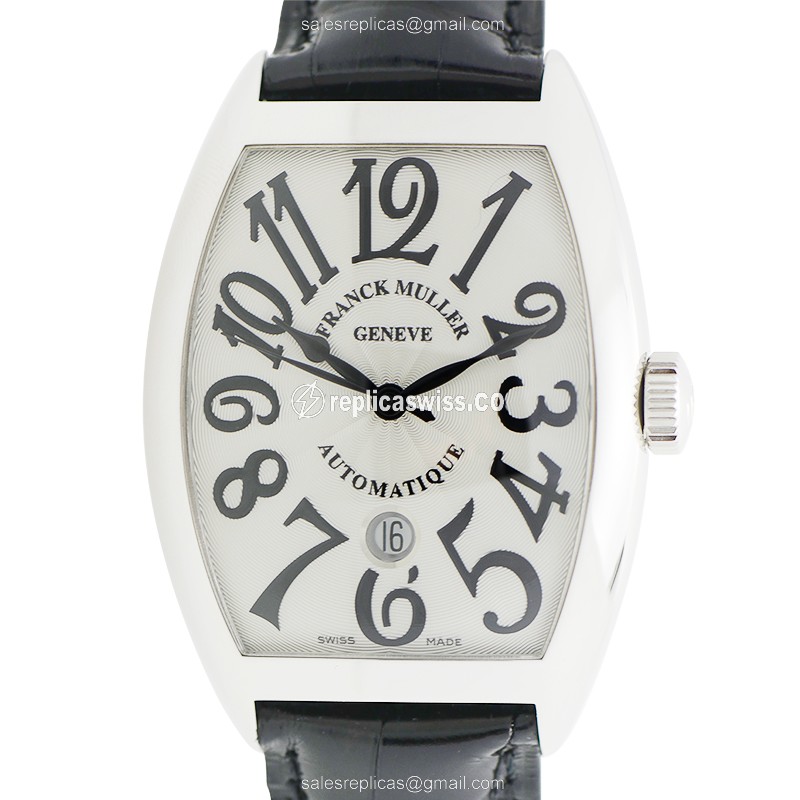 Luxurious Franck Muller 8880 B Vintage Replica with Automatic Movement Silver Dial Watch