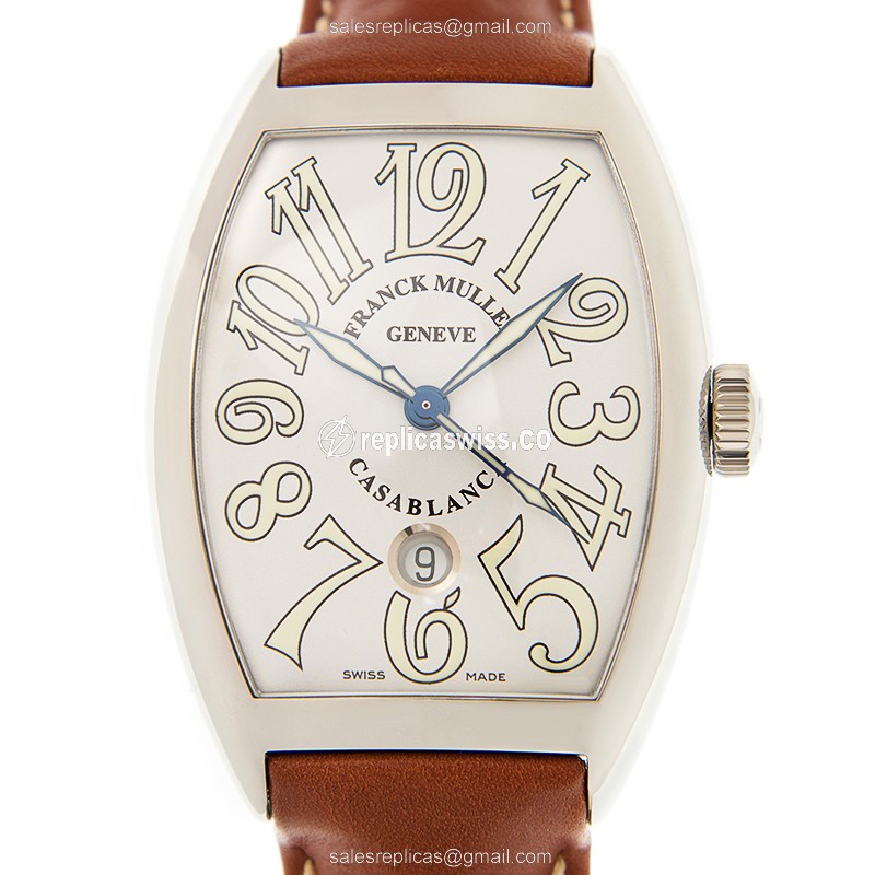 Luxurious Franck Muller 8880 C DT Curvex Replica with White Dial & Stainless Steel Case Watch