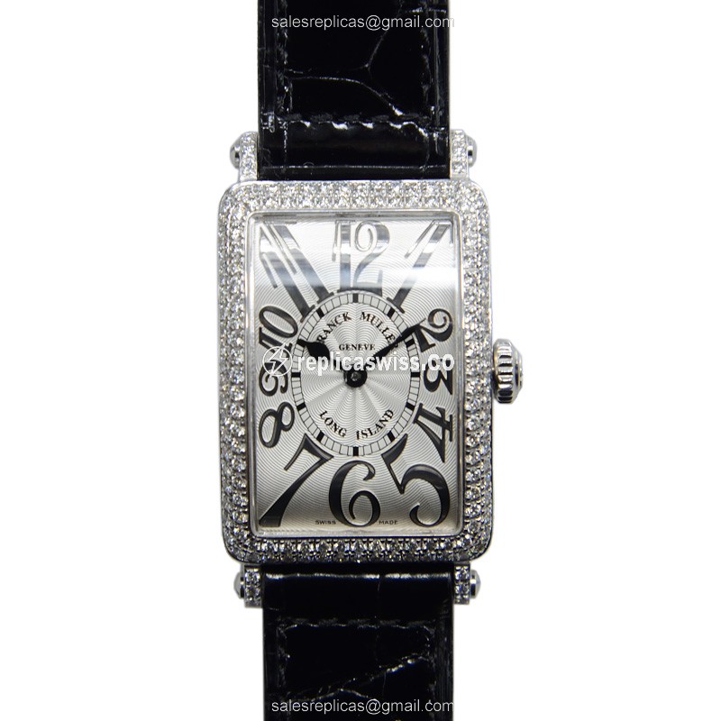 Luxurious Franck Muller 902 QZ REL D Replica with Silver Dial, Automatic Movement, 18kt White Gold