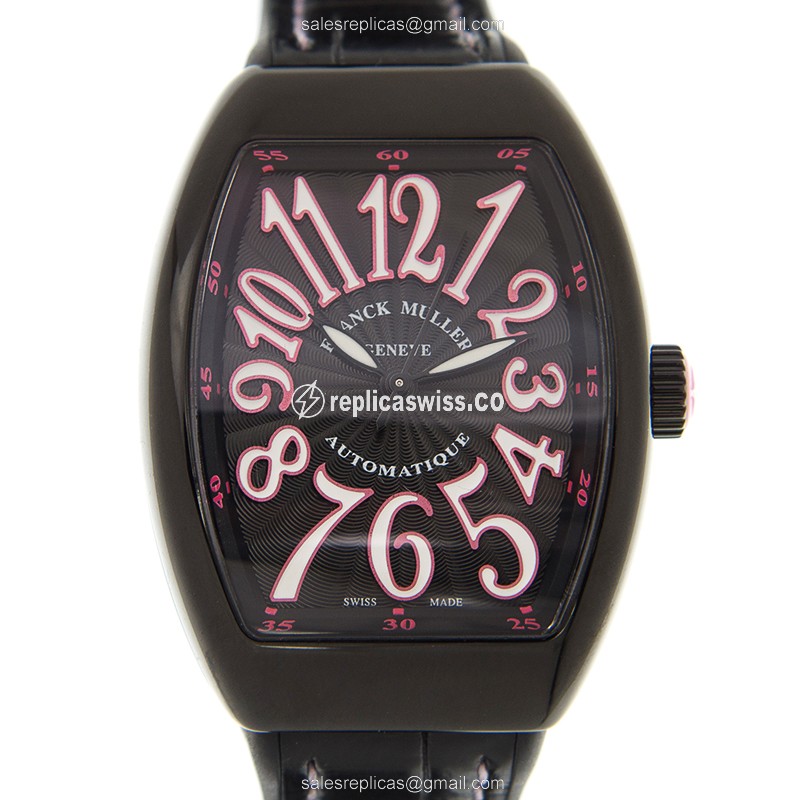 Luxurious Franck Muller V32 SC Vanguard Replica in Black Dial & Stainless Steel Case Watch