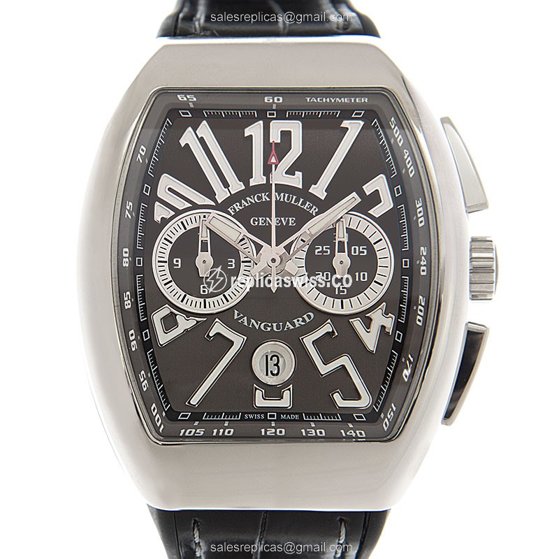 Luxurious Franck Muller Vanguard Replica in Stainless Steel, Automatic Movement, Sleek Gray Dial
