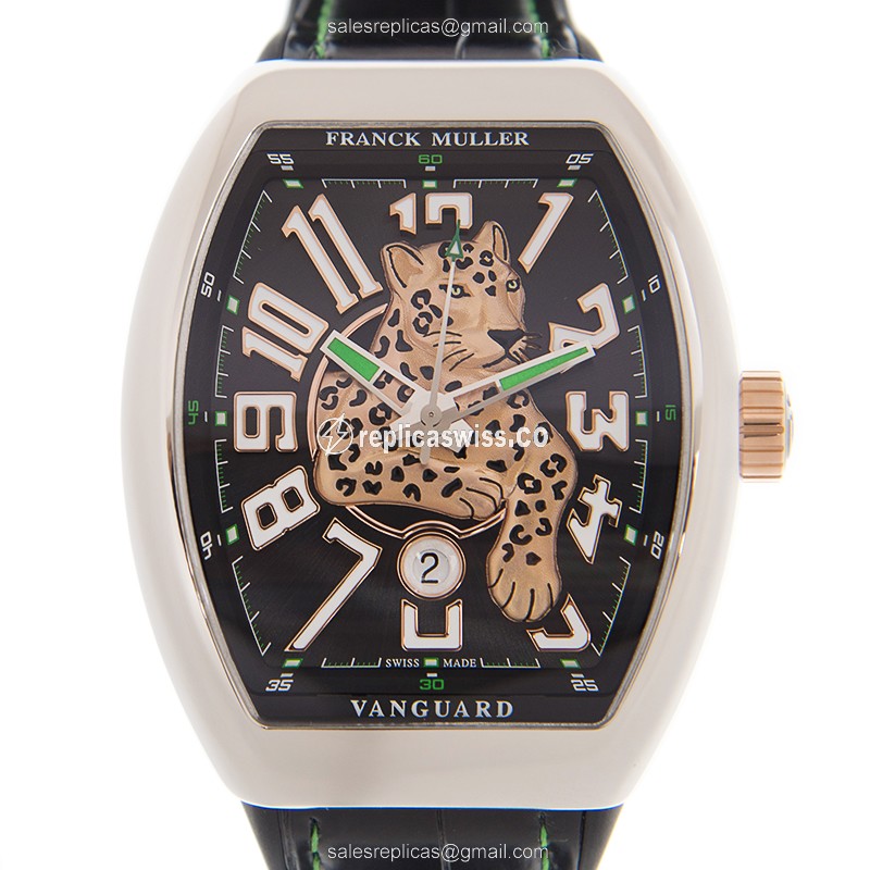 Luxurious Franck Muller Vanguard V45 with Black Dial & Automatic Movement, Exquisite Steel Case