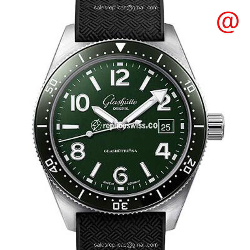 Luxurious Glashutte Spezialist Replica Watch | Automatic Movement | Green Dial | Stainless Steel