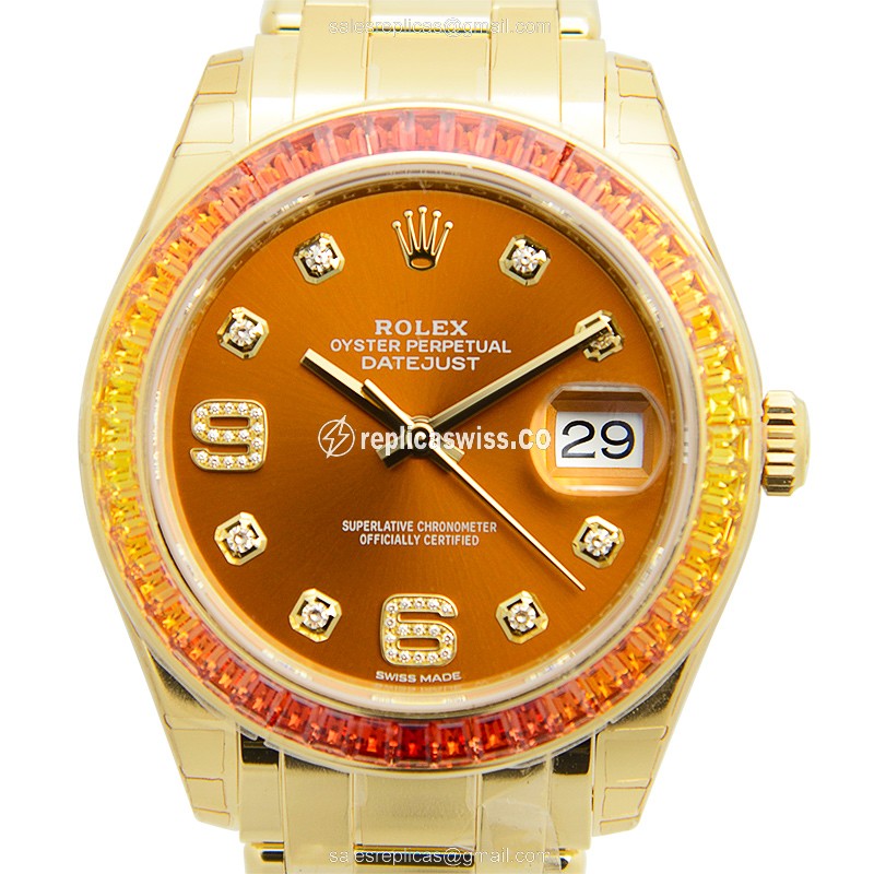 Luxurious Gold Rolex Datejust 86348SAJOR Replica with Automatic Movement 18kt Gold Accents Watch