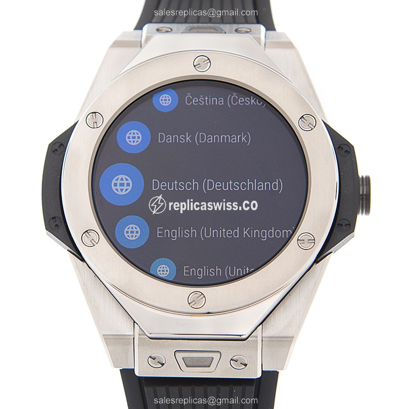 Luxurious Hublot 400.NX.1100.RX Replica in PVD Titanium, Black Dial & Rubber Strap Watch