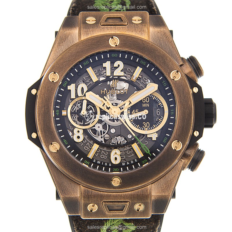 Luxurious Hublot Big Bang Bronze Replica with Automatic Movement Silver Dial Watch