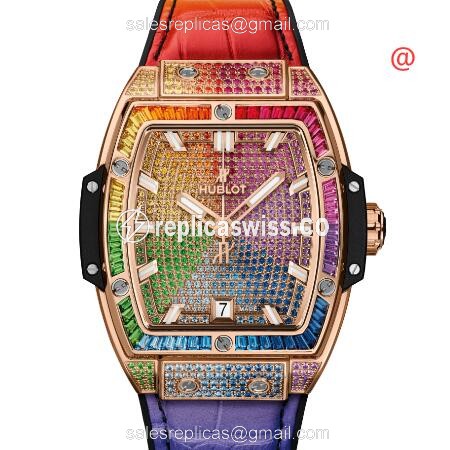 Luxurious Hublot Big Bang Replica in 18kt Rose Gold, Automatic Movement, Polished Diamond Bezel