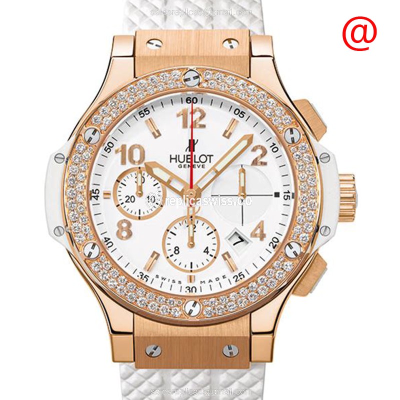 Luxurious Hublot Big Bang Replica in 18kt Rose Gold, Automatic Movement, White Dial Watch