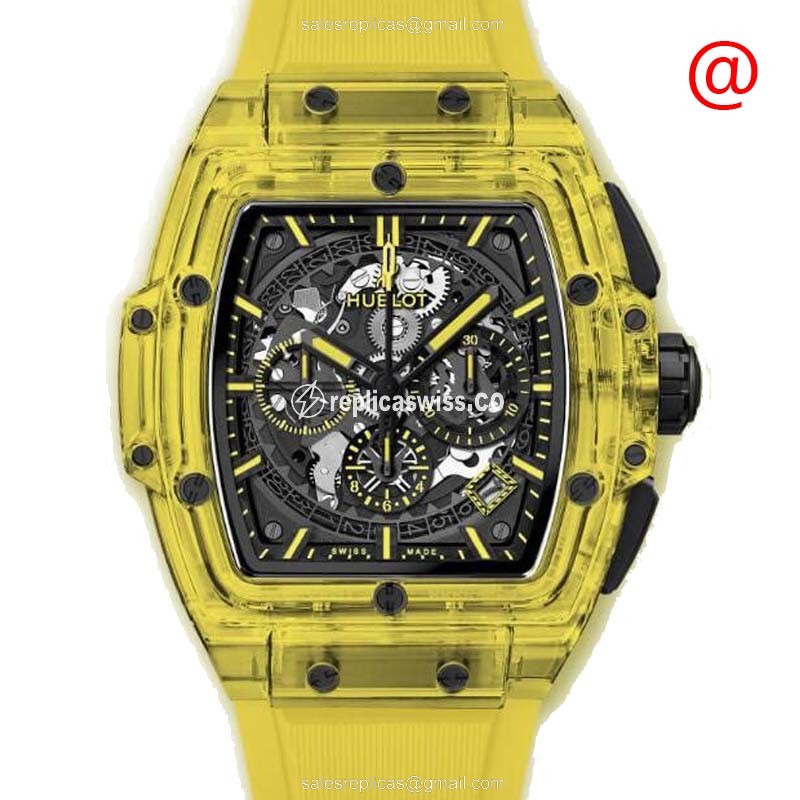 Luxurious Hublot BIG BANG Replica in Automatic Movement & Crystal Case, Exquisite Yellow Rubber