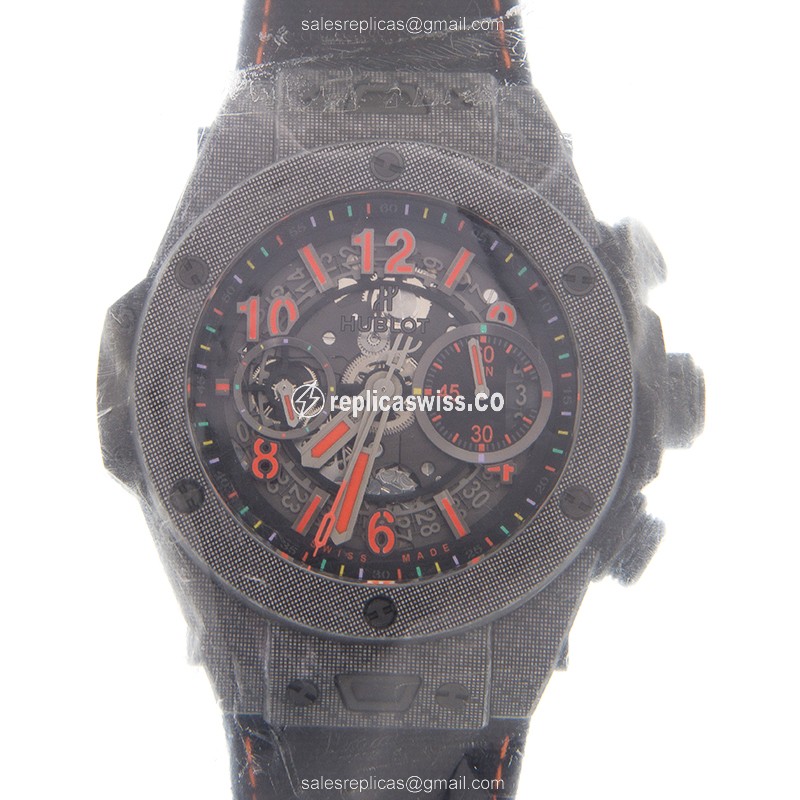 Luxurious Hublot Big Bang Replica in Black Fiber Case with Automatic Movement Watch