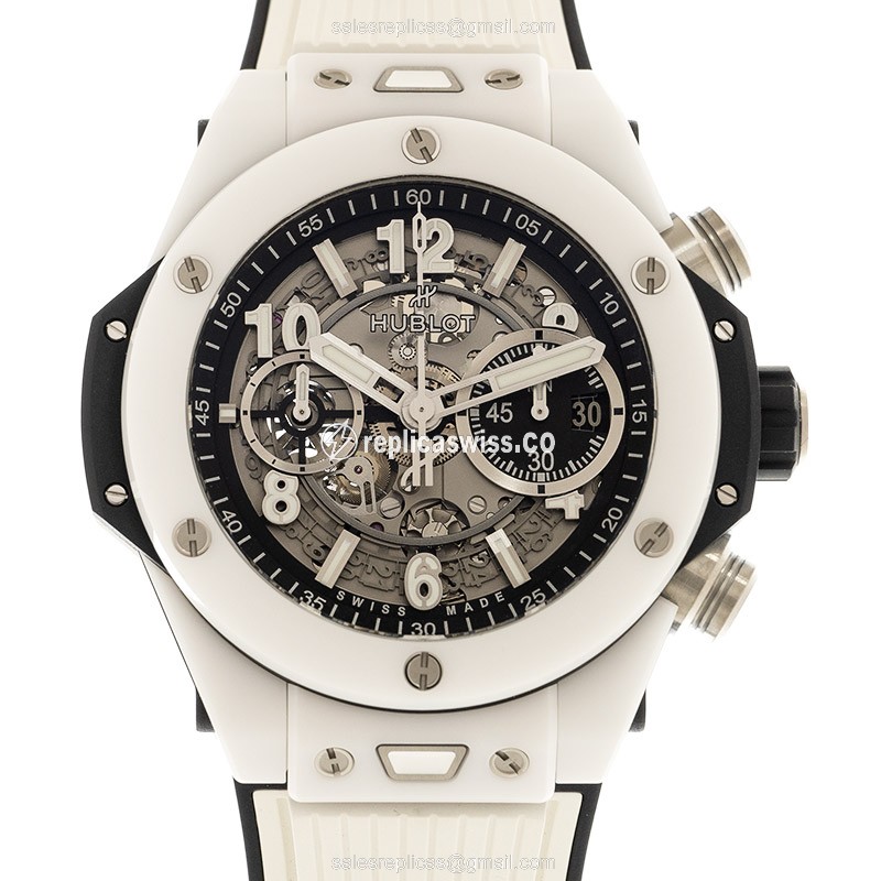 Luxurious Hublot BIG BANG Replica in Ceramic Case, Automatic Movement, Transparent Dial Watch